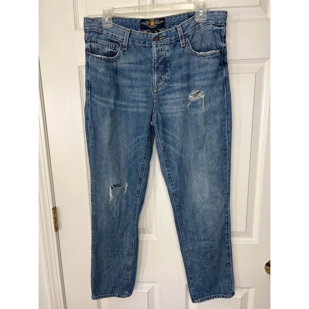 LUCKY BRAND Womens Distressed Sienna Slim Boyfriend Denim Jeans Size 8/29
